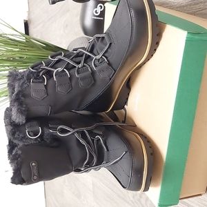🎀⚫️JBU BY JAMBU LACE-UP WOMEN'S BOOTS BRUNSWICK JB9BRU01 BLACK  8.5🎀